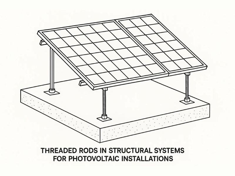 
Threaded rods in Structural Systems For Photovoltaic Installations