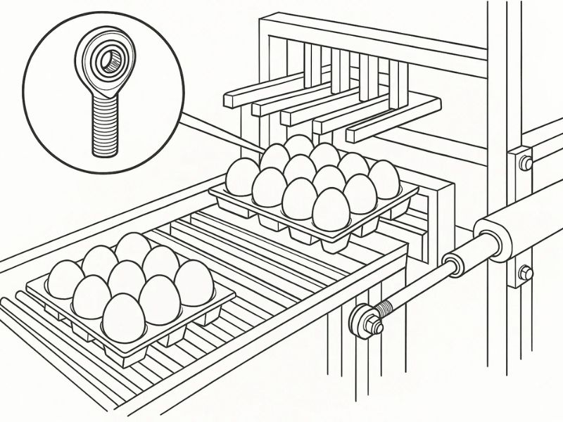 ss rod end in egg baling machine
