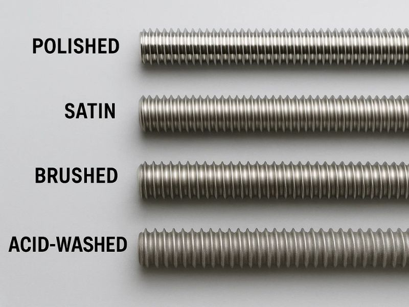 ss threaded rod surface finishes