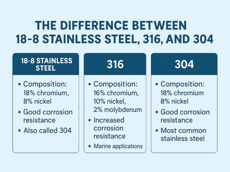 18-8 Stainless Steel vs 316 vs 304