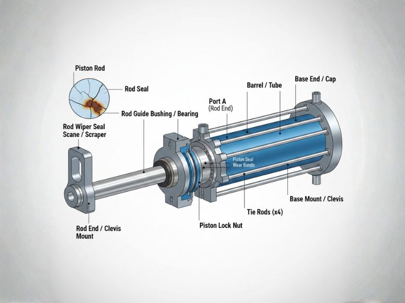 Components of Hydraulic Cylinders
