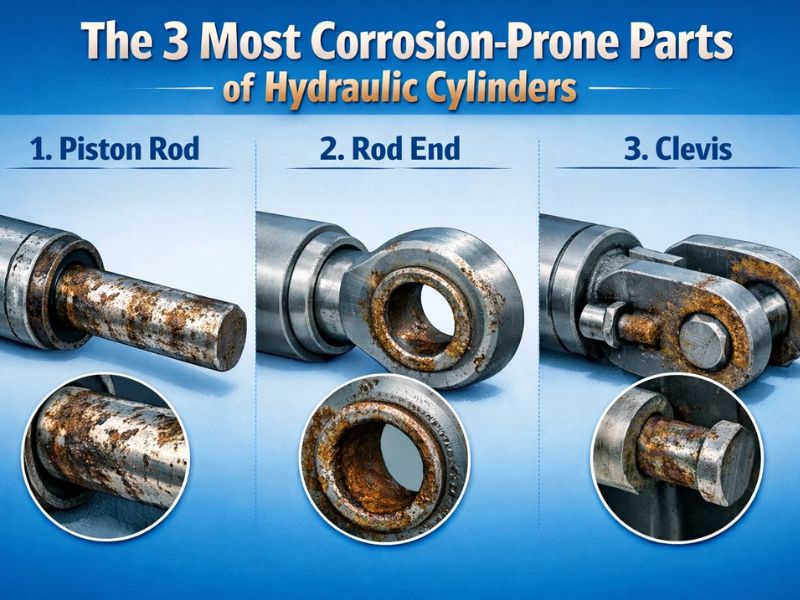 most corrosion-prone parts of Hydraulic Cylinders