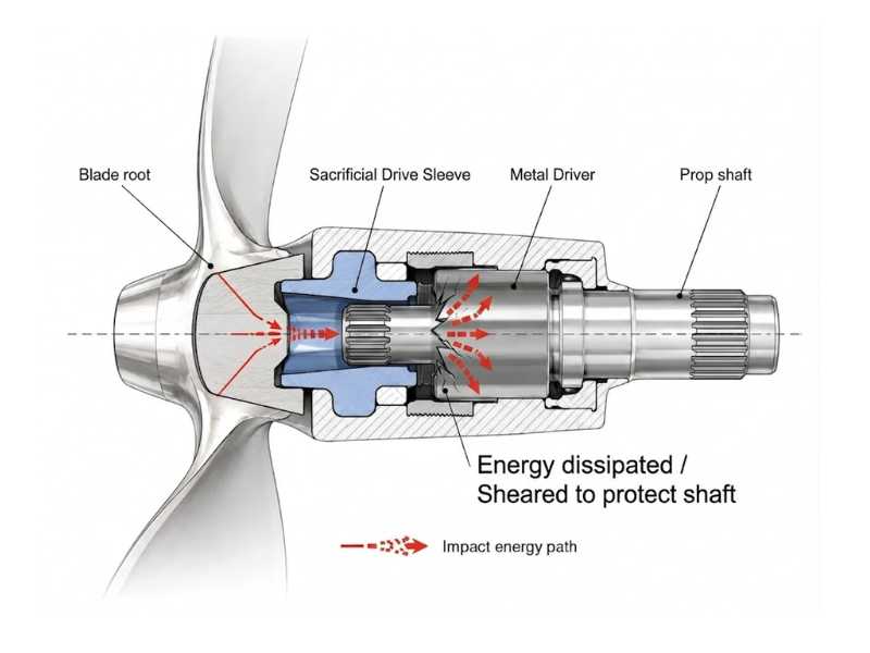 impact energy path of propeller