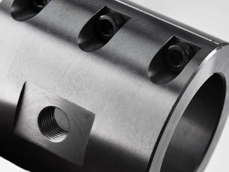 Multi-bolt OD tube clamp collar with mounting boss