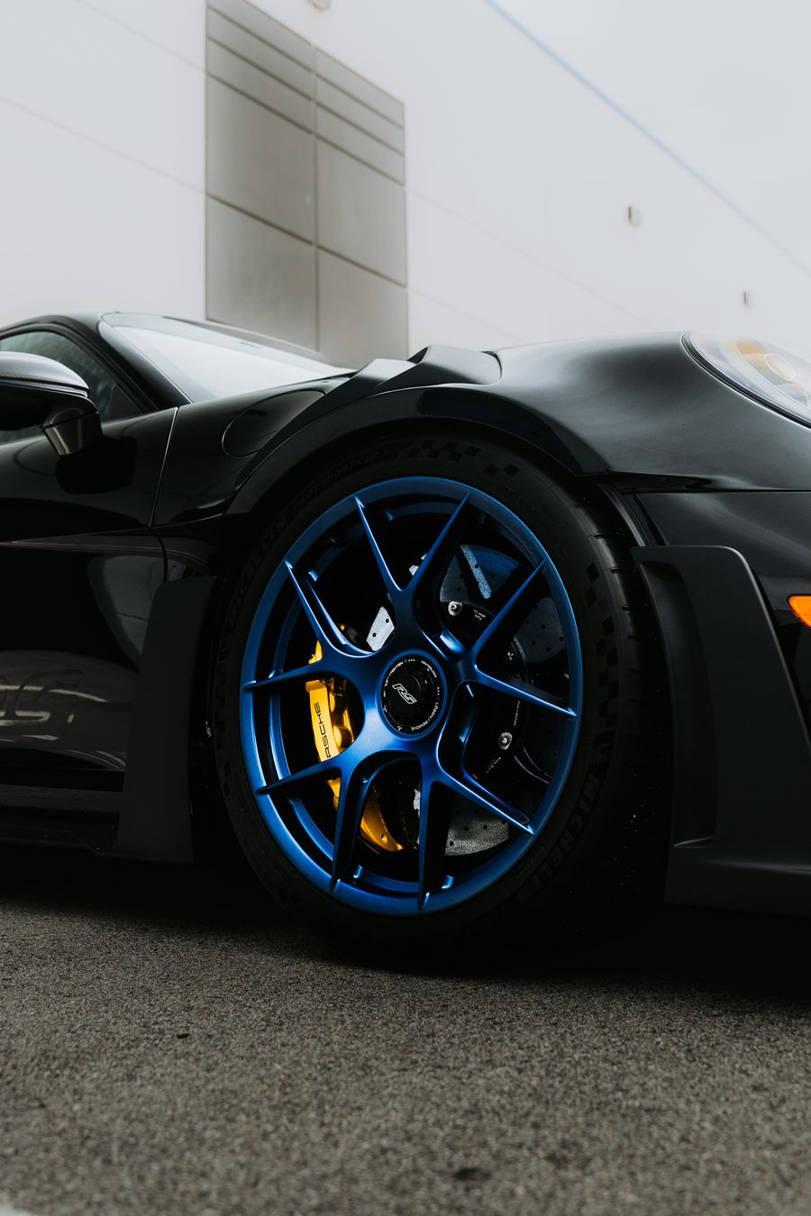 Sports car wheel close-up